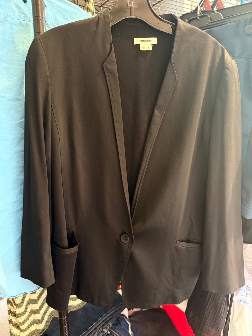 Helmut Lang Black Garment Care Tag — Viscose Blend